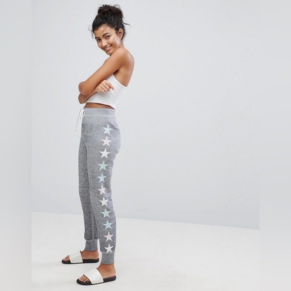 Wildfox Pants - Wildfox Star print Joggers